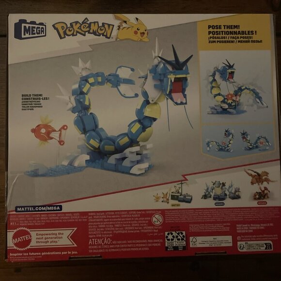 MEGA Pokemon Building Set HNT95 Magikarp Evolution Set Sealed New 411 Pieces - Picture 2 of 3